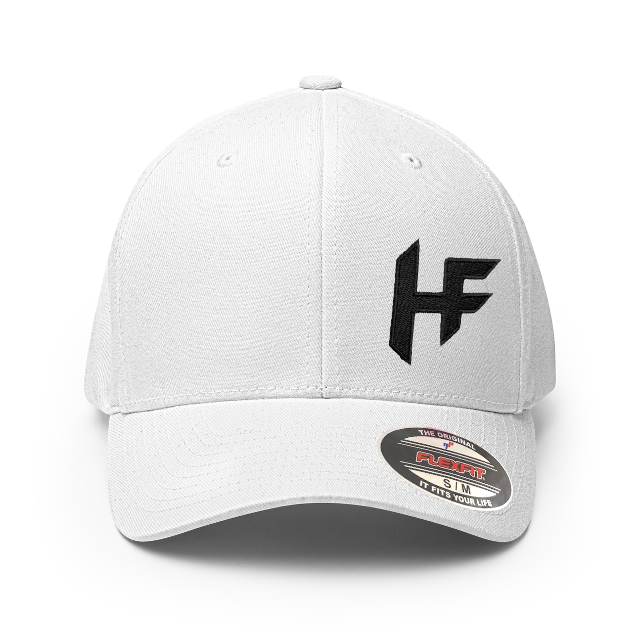 Highly Favored Flex Fit Baseball Cap in White Black